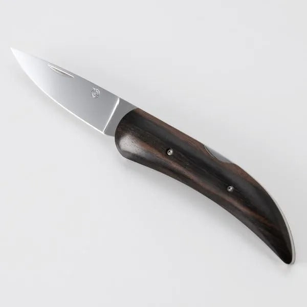 SUWADA folding knife with natural Ebony wood handle