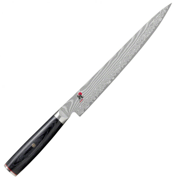 Long Sujihiki slicing knife with narrow pointed blade