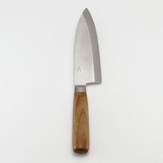 Right-handed Deba knife with thick single-bevel fish-preparation blade