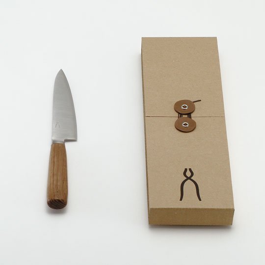 Japanese Petty knife with an SLD semi-stainless core and stainless cladding