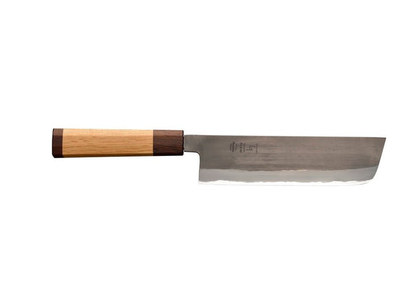 Japanese Nakiri vegetable knife with a tall rectangular blade