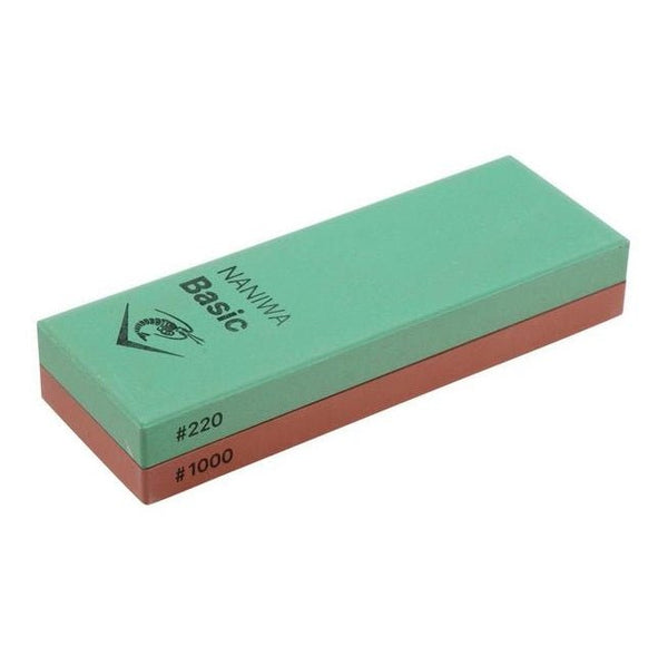 Coarse and medium dual-grit sharpening stone for a very dull knife