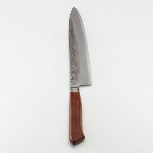 Japanese Gyuto kitchen knife with a textured Nashiji blade finish