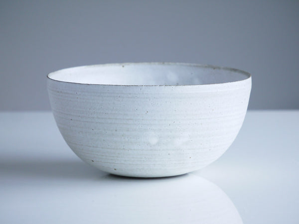 Shallow ceramic bowl illustrating the low open vessel form used for haiki ash containers in Japanese tea ceremony