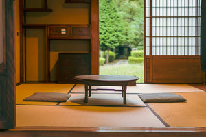 Traditional Japanese tatami interior used as contextual imagery; not a specific Sen-family head house
