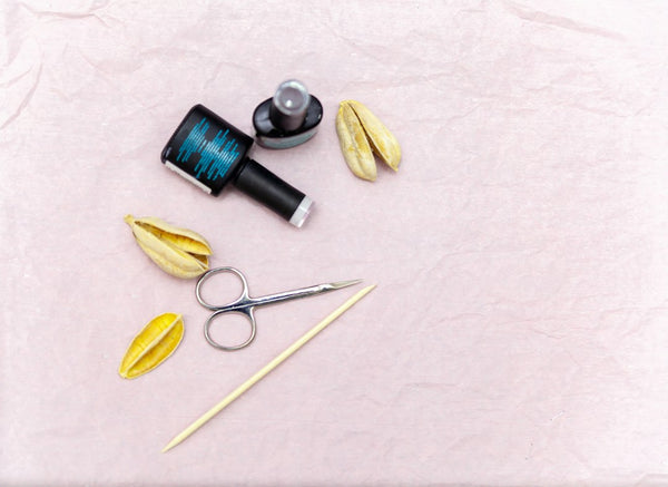 Professional manicure tools arranged together