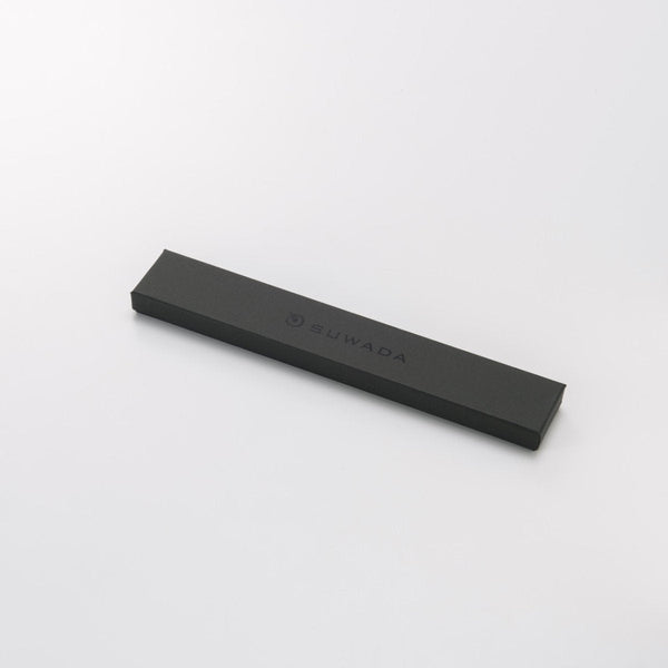 Japanese Santoku kitchen knife with rounded tip and broad blade