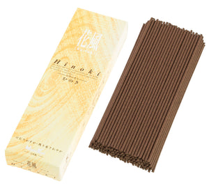Ka-fuh Hinoki Japanese incense, 120-stick box angled view