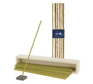 Kayuragi Sandalwood Japanese incense, 40-stick box angled view