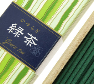 Kayuragi Green Tea Japanese incense, packaging detail