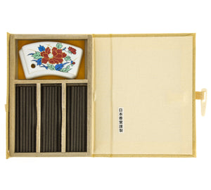 Kyara Kongo Agarwood Japanese incense, overhead view