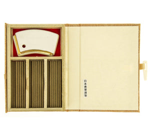 Kyara Taikan Agarwood Japanese incense, overhead view