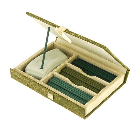 Mori No Kaori Japanese incense three-wood fragrance set, front view