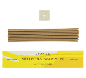 Scentsual Yuzu Japanese incense, 30-stick pack front view