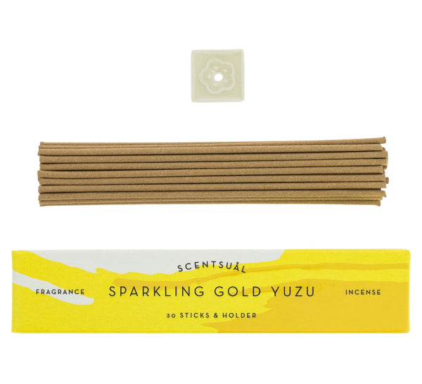Scentsual Yuzu Japanese incense, 30-stick pack front view