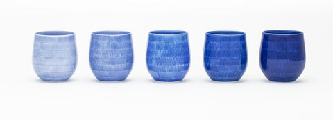 Cool Blue Tea Cup for Green Tea at Suwada1926