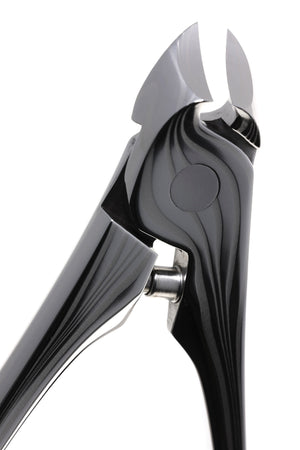SUWADA Damascus Layered Nail Nipper handle and layered steel detail