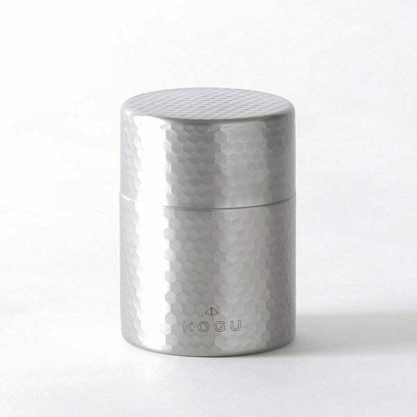 Hammered Tea Canister with Double Lid