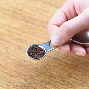 KOGU two-part coffee measure for fine dose adjustments