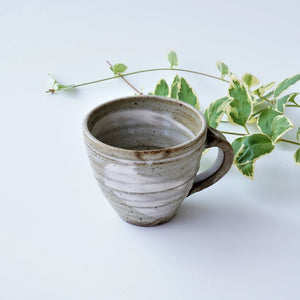 Japanese tea mug with brushed finish at Suwada1926