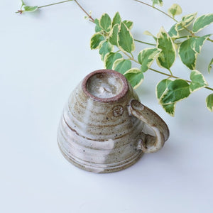 Japanese tea mug with brushed finish at Suwada1926