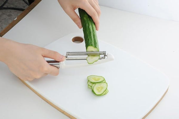 Pro Peeler: cambia lame per l'uso con la mano sinistra o destra