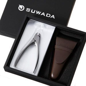 SUWADA Baby Nail Nipper Gift Set with leather case in gift box