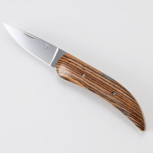 SUWADA Masterpiece folding knife with natural Bocote wood handle