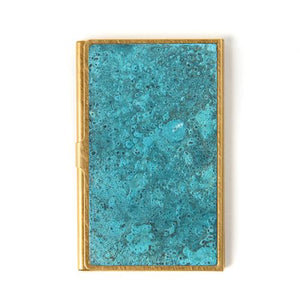 Japanese business card holders - professional accessories - blue copper