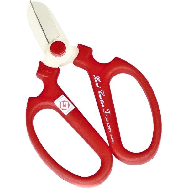 Left Handed Flower Scissors - Red - Suwada1926