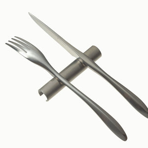 Steak Fork & Knife - Brushed Finish - Suwada1926