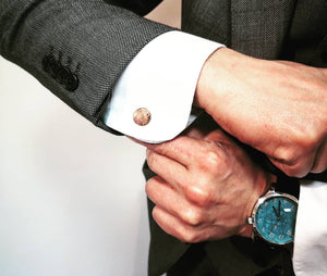 Traditional Copper Cufflinks - Suwada1926